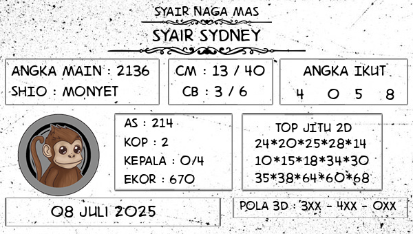 SYAIR NAGA MAS - Syair Sydney