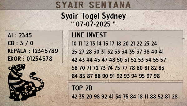  - Syair Togel Sydney